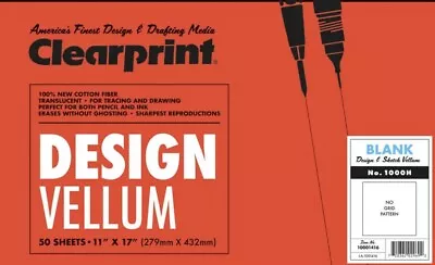 Clearprint 10001416 Design 11  X 17  Vellum Paper - 50 Sheets • $24.99