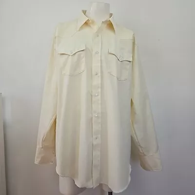 Vintage H Bar C California Ranchwear Long Sleeve Western Button Shirt Men's XXL • $34.97