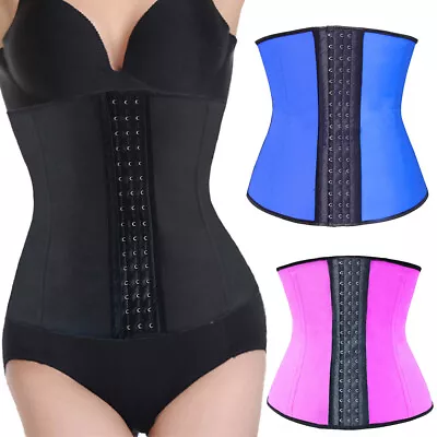 UK 100% Latex Underbust Body Shaper Waist Clincher Corset Training Trainer Belt • £13.94