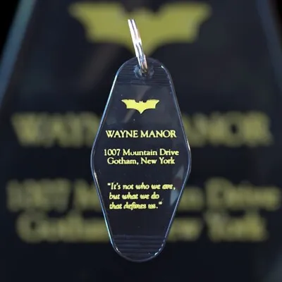 Graphic Version Batman Inspired WAYNE MANOR Keytag • $6.99