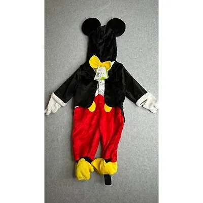 Disney Baby Mickey Mouse  Costume Size 3/6 MOS Tuxedo Dress Up NWT • $18