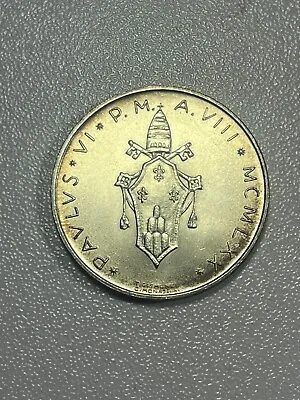 1970 VIII Vatican City 500 Lire Silver Unc Coin-First Year Of Issue-KM# 123 • $19.99