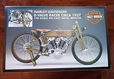 Harley-Davidson 8-Valve Racer Circa 1927 1:10 Scale Die-Cast Metal Replica NIB • $450