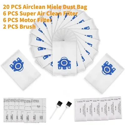 20Pcs Vacuum Cleaner For Miele GN AirClean 3D Efficiency Dust Bags Replace Miele • $33.88
