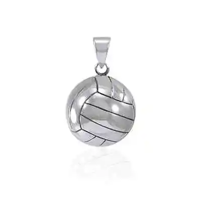 VolleyBall 3D .925 Sterling Silver Pendant By Peter Stone Fine Sports Jewelry • $59.97