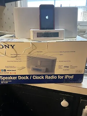 Sony ICF-C1iP Dream Machine AM FM IPod MP3 Player Clock Radio With IPod Touch • $100
