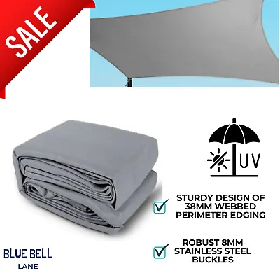 $106.97 • Buy 5 X 6 M Sun Shade Sail Cloth Shade Cloth Outdoor Canopy Square 280gsm Grey