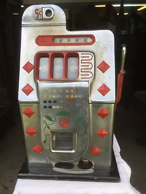$2295 • Buy Antique Mills Diamond 5 Cent Slot Machine