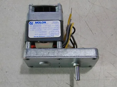 Molon Reversible AC Gearmotor 20 RPM 1/4  Diameter Shaft 220 Volt • $27