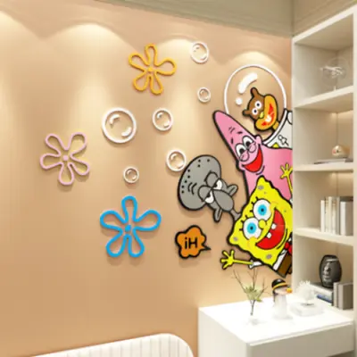 £37.35 • Buy SpongeBob SquarePants Wall Sticker Decoration Layout Children's Room Small Kids