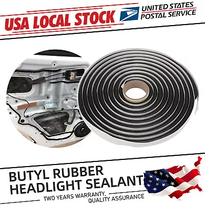 8m Butyl Rubber Glue / Tape Headlight Sealant Retrofit Speaker Reseal Lamp Door • $19.99