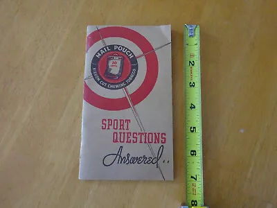 1934 MAIL POUCH Tobacco SPORT QUESTIONS Answered.. Booklet - VINTAGE RARE • $39.95