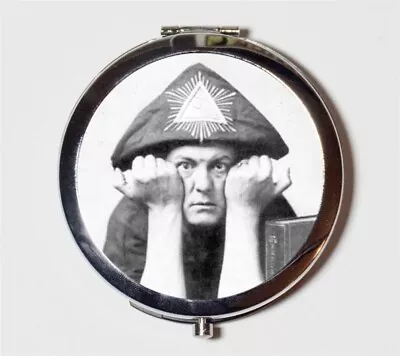 Aleister Crowley Occult Magic Compact Mirror Make Up Pocket Mirror For Cosmetics • $11.99