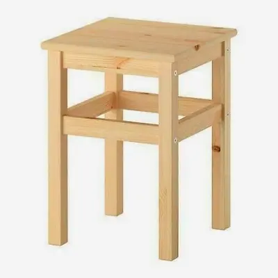 IKEA ODDVAR Stool Home Bar Solid Pine 45cm Tall Durable Wooden Natural Pine NEW • £25.90