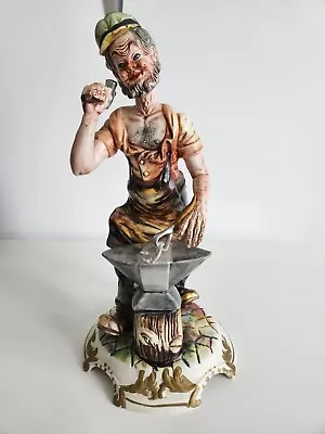 Large Capodimonte Figure Blacksmith And Anvil  • £40