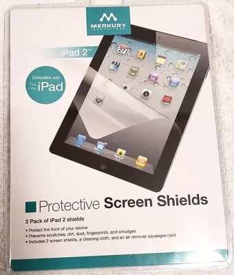 Merkury Innovations Protective Screen Shields 2 Pack Of Ipad 2 Protection Sealed • $15