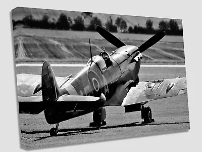 £18.99 • Buy Spitfire Black And White Canvas Wall Art Picture Print