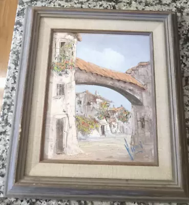 Vintage Mediterranean Signed PAINTING Framed • $49.99