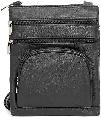 TOVOSO Crossbody Bag For Women Genuine Leather Multi-Pocket Purse With Adjustab • $28.99