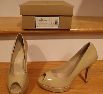 Cole Haan Mariela Air O.t. Nougat  Patent Leather High Heel = D33503  = Sz 8b • $19.99