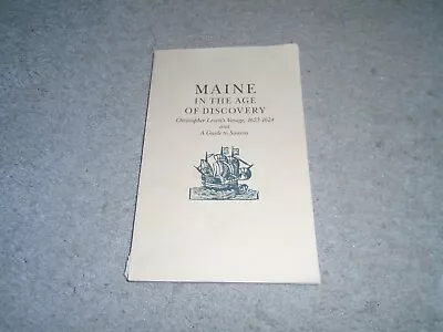 Maine In The Age Of Discovery Christopher Levett's Voyage 1623-1624 History • $9.95