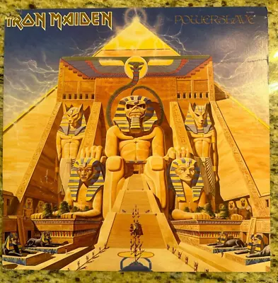 1984 IRON MAIDEN POWERSLAVE TWO SIDED 12  FLAT POSTER - RARE - Album Flat • $29
