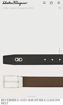 £250 • Buy Salvatore Ferragamo Reversible And Adjustable Belt. RRP £310. PLS NO RECEIPT.