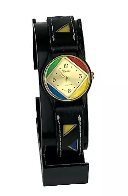 Xanadu Women's Stained Glass Watch Multicolor Dial Gold Bezel - New Battery • $13.01