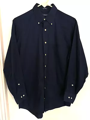 Chaps Mens Shirt M 15-15.5 32/33 Blue Twill Wrinkle Free Button Long Sleeve Work • $12.50