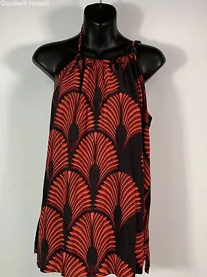 MANUHEALII Black/Red Rayon Blouse Women - Size M • $41