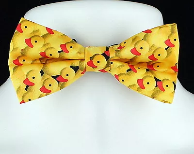 Rubber Ducky Men's Bow Tie Pretied Adjust Novelty Animal Duck Fun Yellow Bowtie  • $13.95