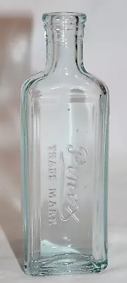 Vintage Pharmacy Collectible Pinex Cough Syrup Embossed Pale Green Glass Bottle • $9.99