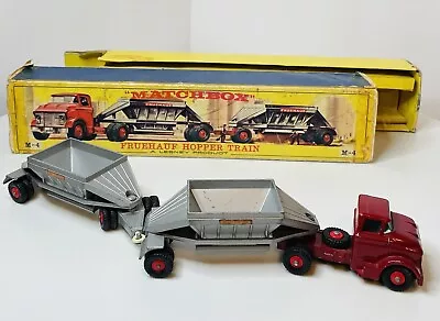 Matchbox M-4 FRUEHAUF HOPPER TRAIN Preowned All Original In Box Vintage • $129.99