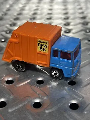 Matchbox Superfast #36 Refuse Garbage Truck Blue & Orange Mint • $14.25