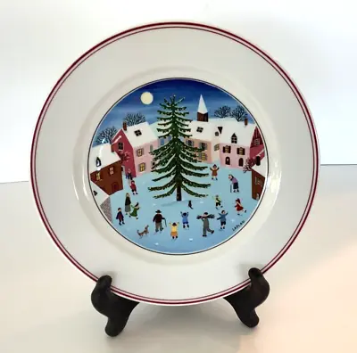 VILLEROY & BOCH  Porcelain  Salad Display Plate 8   Naif Christmas   Germany • $13.50