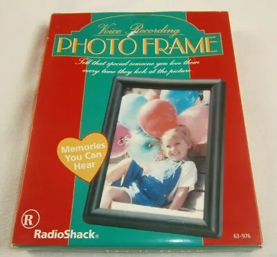 Vtg New In Box Radio Shack Voice Recording Black Photo Frame Holds 3x5 4x6 5x7 • $11.99