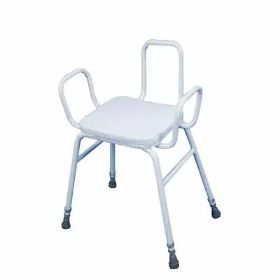 £77.99 • Buy Perching Stool With Arms And Backrest - 760 915mm Height Padded Easy Clean Seat