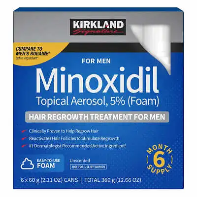 Kirkland 5% Minoxidil Hair Regrowth Foam For Men 1 To 12 Month EXP: 06/2025 • $38.50