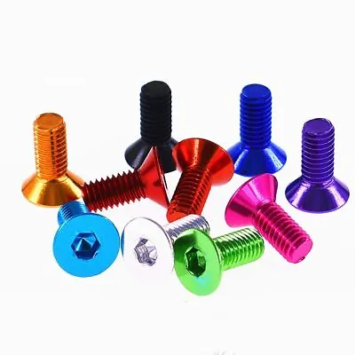 M3 Aluminum Alloy Flat/countersunk Head Allen Hex Socket Cap Screw Boltanodized • $3.59