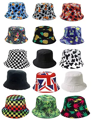 Bucket Hats Festival Bright Colour Fisherman Hat Cap Beanie Rave Dance Sun Uk • £5.99