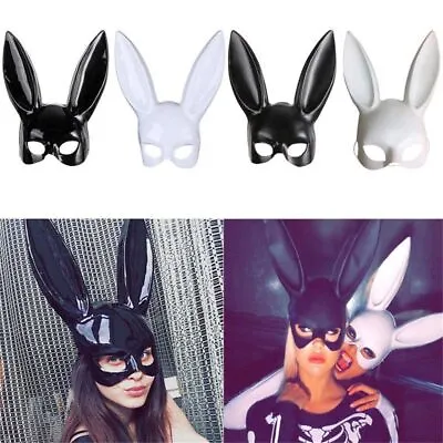 Women Bunny Mask Sexy Party Adults Hallowee Rabbit Ears Mask Cosplay Costume UK • £6.73