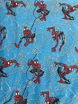 Vintage Spiderman Fitted Sheet TWIN By Franco Single Bedding Fabric • $9.99