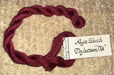 Vintage Alyce Schroth Hand Dyed Spun Silk 20yds Lipstick Embroidery Floss • $9.97