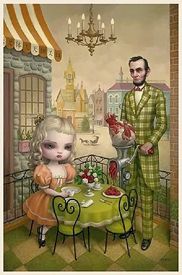 Mark Ryden  Grinder  Official Porterhouse Micro Portfolio Print Abe Lincoln • $45