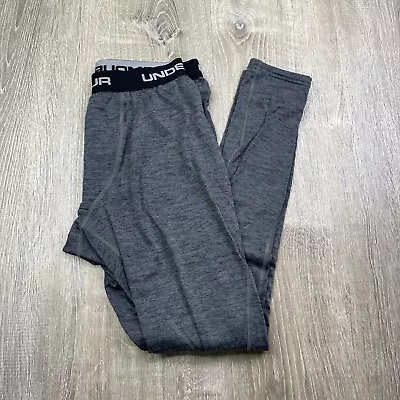Under Armour Pants Mens Medium Gray Thermal Base 2.0 Layer Cold Gear • $29.99