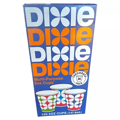 Dixie Multi Purpose 5 Oz Cups 100 Count Box Throwback Pack Variety New Sealed • $35