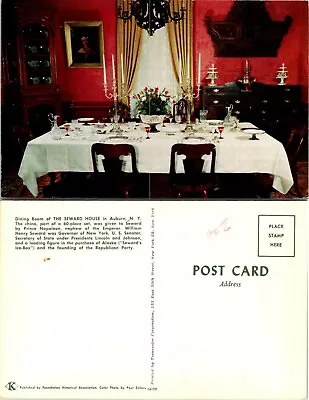 One(1) New York(NY) Auburn Seward House Dining Room 60 Place Set VTG Postcard • $9.89