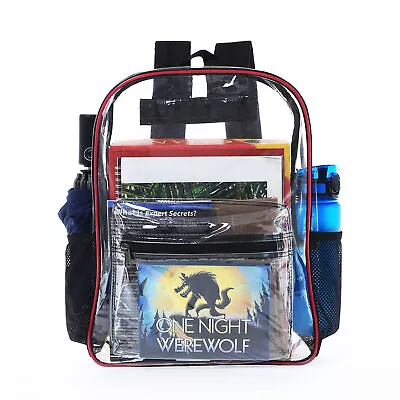 Heavy Duty Clear Transparent Backpack See Through Book-bag • $12.99