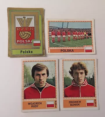 Vintage Panini Europa 80 POLAND Football Stickers X 4 UNUSED • £70