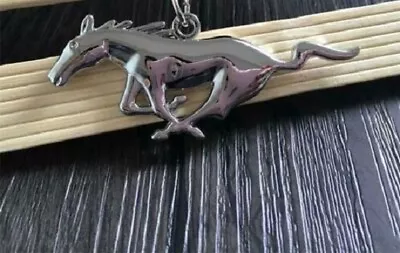 Mens X LARGE SOLID 3D HORSE MUSTANG ANIMAL Pendant 22  925 Sterling Silver Chain • $13.99